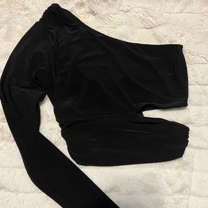 One Shoulder Cropped Shirt